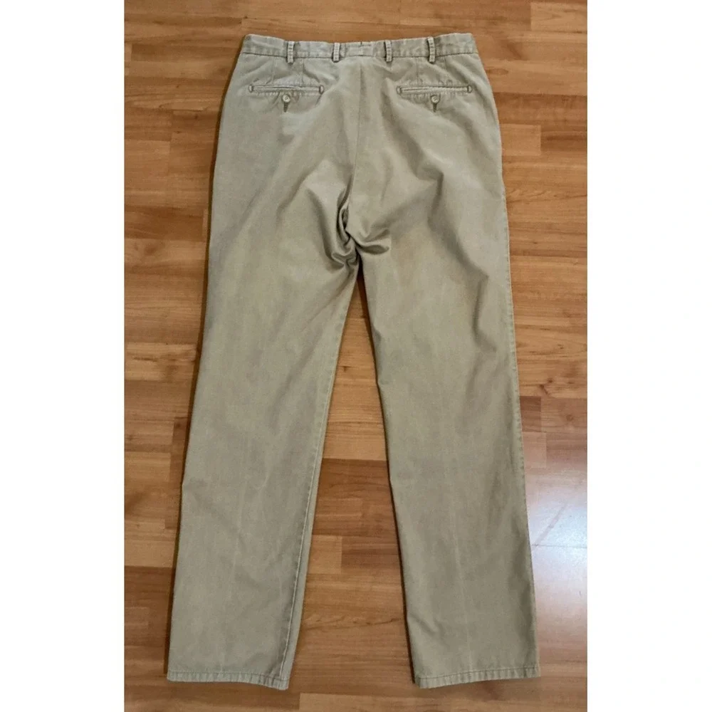 Peter‎ Millar Khaki Chinos sz 35 100% Cotton Classic Fit Peru